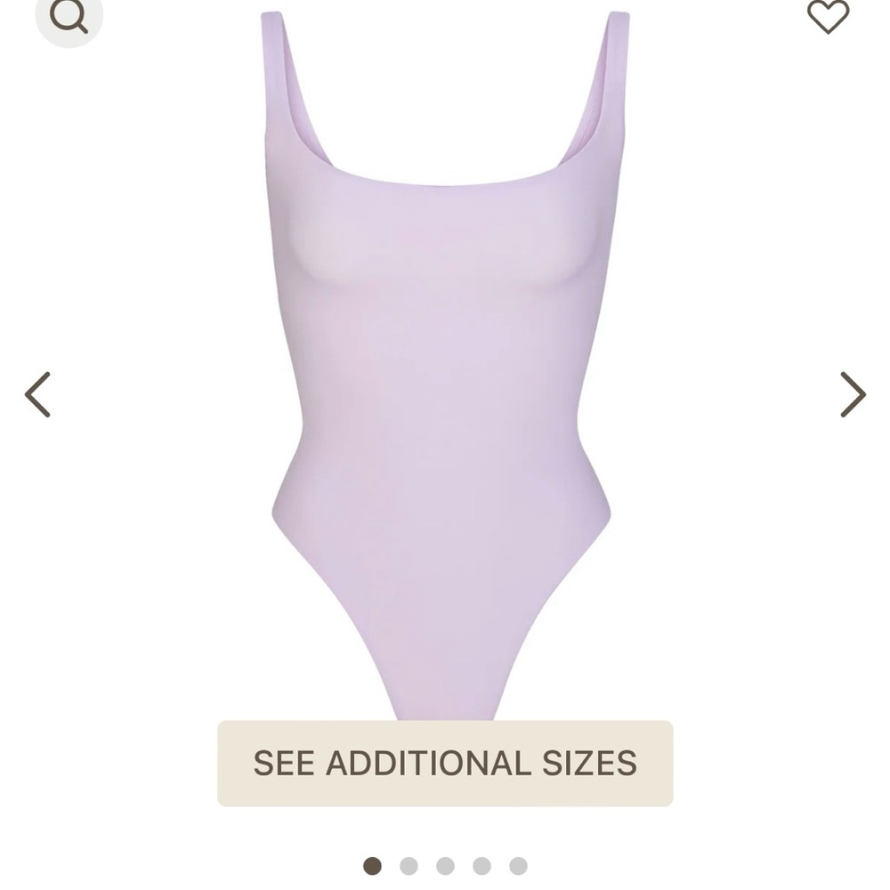Skims fits everybody square neck bodysuit in Lilac